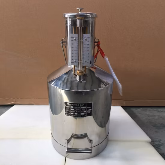 Einfach zu bedienende Edelstahl-Tankstelle, Diesel, Benzin, großes Volumenmessgerät, Kraftstoffmessdose